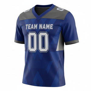 Custom Sublimated Breathable Anti-UV Mesh American Football Uniform Jersey Shorts Set Front Logo Position 100% Polyester - Product Image 6