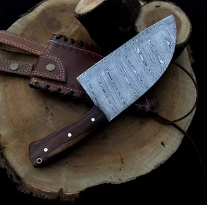 Cuchillo de Cocina LEGACY BLADES, Forjado a Mano en Acero de Damasco, Ambidiestro, Mango de Madera, Resistente, Apto para Lavavajillas - Product Image 3