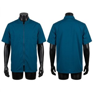 เสื้อแจ็คเก็ตบาร์เบอร์ Black Hardson พรีเมียม ผ้าโพลีเอสเตอร์คอตตอนทวิล 200 GSM ระบายอากาศได้ดี แขนสั้น ซิปหน้า สกรีนโลโก้ได้ตามต้องการ สำหรับทั้งชายและหญิง - Product Image 1