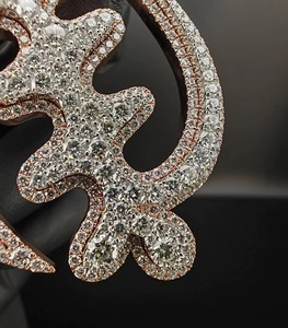 Rose Gold Plated Cartoon Turtle Pendant Themed <b>Charm</b> Cute Style Everyday Wear Pendant Hip Hop Iced Out Two Tone Pendant For Men - Product Image 2