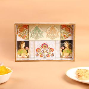 Elegante bandeja de servir impresa en MDF, ideal para cenas en casa y exhibiciones. Bandeja de servir personalizada para carnaval, bandeja de hierro. - Product Image 2