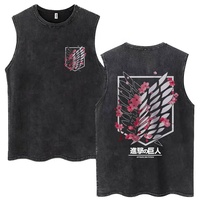 Débardeur sans manches pour homme BLIZ SPORTS WEAR, 100% coton, imprimé numérique, style vintage, col rond, décontracté d'été, modèle tricoté 220g