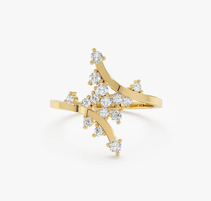 Bague de mariage pour elle, en or de qualité supérieure, sertie de diamants cultivés en laboratoire, taille brillant ronde, certifiée IGI - Product Image 1