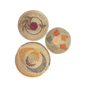 Plato colgante grande de algas marinas hecho a mano para decoración de pared, añade un toque rústico natural a tu sala de estar o cafetería - Product Image 1