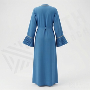 Ropa Islámica Personalizada de Manga Larga con Malla, Hiyab Musulmán para Mujer, Abaya Estampada, Abaya Moderna para Mujer - Product Image 2