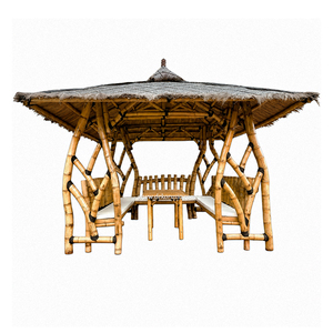 Gazebo de Bambú Merapi, Pérgola para Jardín, Patio, Resort, Terraza y Espacio de Relajación - Product Image 1