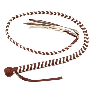 Látigo de cuero de vaca auténtico de alta calidad, 4 pies de largo, tejido de 12 trenzas en rojo y negro, látigos de toro a precio económico en venta. - Product Image 4