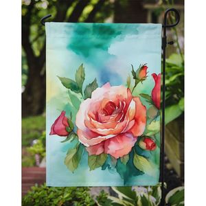 Oklahoma Roses Multicolore Aquarelle Jardin Drapeau Boîte Aux Lettres Décoratif Cour Bannière pour Patio Oeuvre Floral Lit Jardin Taille - Product Image 3