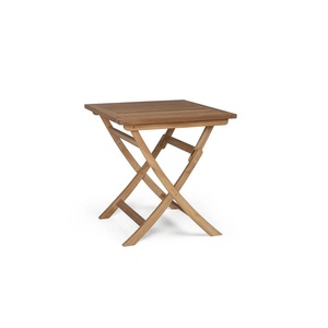 Table à manger carrée pliable en bois de chêne, durable, écologique, design minimaliste moderne, utilisation en extérieur et en intérieur, construction en bois massif - Product Image 1