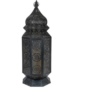 Magnifique lanterne à bougie décorative en métal faite à la main, lanterne à bougie en acier inoxydable, lanterne à bougie en métal finition dorée avec verre - Product Image 6