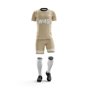 Conjunto de Camiseta y Pantalones Cortos de Fútbol para Hombre con Logotipo Personalizado, Impresión por Transferencia de Calor, Transpirable, de Secado Rápido, Antibacteriano, 100% Poliéster - Product Image 1