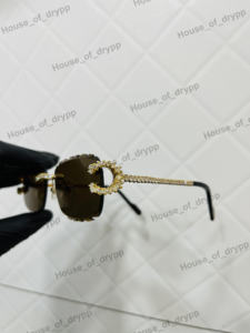 Lunettes de soleil rectangulaires sans monture Iced Out, avec barre décorative en diamant Moissanite argenté, verres photochromiques, légères, de luxe, tendance - Product Image 2