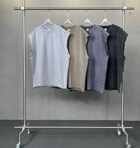 เสื้อกล้ามสีพื้น ผ้าฝ้าย 100% ระบายอากาศดี สวมใส่สบาย สำหรับผู้ชาย แห้งเร็ว เหมาะสำหรับออกกำลังกาย เล่นกีฬา สไตล์วินเทจ สำหรับฤดูร้อน - Product Image 1