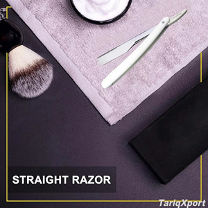 Navaja de Barbero Profesional de Acero Inoxidable con Mango de Acero, Diseño de Filo Recto, para Uso Corporal y Facial, Afeitado de Barba, Logotipo Personalizado - Product Image 4