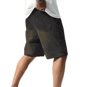 Pantalones Cortos de Pana Holgados Vintage para Hombre, Estilo Casual Hip Hop, Estilo Urbano Y2K, 100% Algodón, Color Sólido - Product Image 3