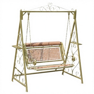 Silla Columpio Moderna de Alta Calidad para Exteriores, Cojín Impermeable para Hotel, Casa, Villa, Asiento de Hierro Forjado de Alta Calidad para 2/3 Personas - Product Image 1