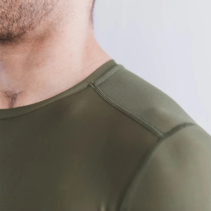 Camisetas Deportivas de Compresión de Manga Larga para Hombre, de Secado Rápido, para Entrenamiento, Running y Gimnasio, con Estampado de Silicona Sólida en la Parte Delantera, Tejidas - Product Image 3