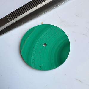 Pièces de cadran en malachite naturelle (cadrans détachés) Taille 28,50 mm Épaisseur 1,50 mm - Product Image 4