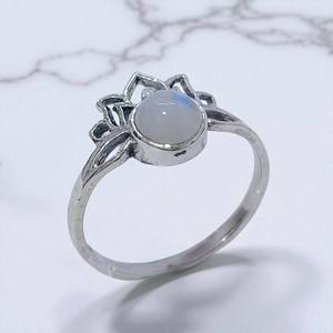 Bagues en argent sterling 925 avec pierres précieuses en pierre de lune arc-en-ciel et labradorite, prix de gros, bijoux en argent - Product Image 2