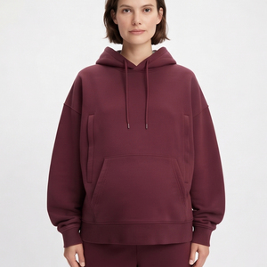 Sudadera con Capucha de Maternidad de Alta Calidad para Mujer, con Hombros Caídos, para Lactancia, Sudadera con Capucha de Forro Polar de 500 g/m² para Mujer - Product Image 6