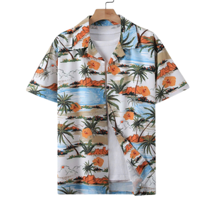 Unisex Button Down <b>Hawaiian</b> <b>Shirt</b> Tropical Floral Vacation Summer Wear - Product Image 4