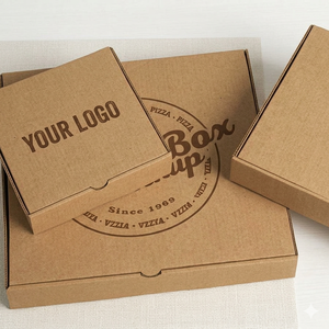 Custom 7-18 Inch <b>Printed</b> Recycled Corrugated Board Mailer Boxes Embossed <b>Design</b> Biodegradable Foldable Pizza <b>Packaging</b> Box - Product Image 4