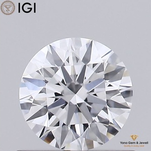 Diamant solitaire de 0,50 carat, taille ronde, cultivé en laboratoire CVD, 5,14 mm, avec certificat IGI, couleur D, clarté VVS1, pour pendentif raffiné - Product Image 1