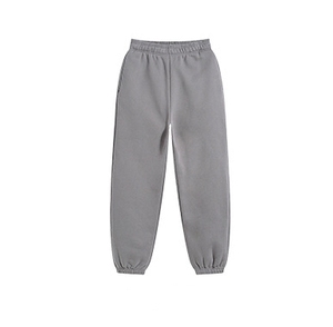 Pantalon de jogging décontracté en coton pour homme, taille élastique, tricoté, mi-lourd, teint uni, respirant, pour l'automne - Product Image 4