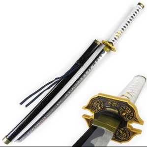 ดาบคาตานะญี่ปุ่นแบบซึบา พร้อมซายะสีดำและทัชคาอิโตะสีขาว - Product Image 2
