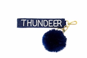 Hot Selling Fashion Game Day Sports <b>Wristlet</b> Custom College Fan Key Holder Gold Adjustable Lobster Clasp Keychains Promotional - Product Image 5