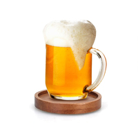 Vente en gros de sous-verres classiques en bois d'acacia massif, 6 supports, sous-verres de table basse écologique pour boissons, table à manger d'extérieur pour la maison