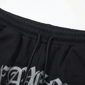 Pantalon de survêtement large noir et gris |   Jogging personnalisés imprimés sur mesure |   Pantalon cargo streetwear surdimensionné |   Fabricant OEM personnalisé - Product Image 5