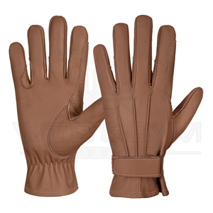 ถุงมือขี่ม้าแบบเต็มนิ้วหนังแท้ป้องกันฝ่ามือ ลดราคาพิเศษสำหรับทุกเพศ  ขายดี ปรับแต่งได้ - Product Image 1