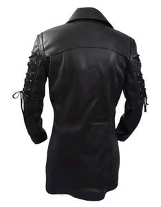 Nueva chaqueta de cuero vacuno personalizada de fábrica, chaqueta de motociclista con cuello alto para hombre, modelo de primavera y otoño. - Product Image 2