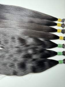 Vente en gros de paquets de cheveux indiens bruts, paquets de cheveux vierges à cuticule alignée extension de cheveux humains bon marché vietnamiens à double tirage - Product Image 5