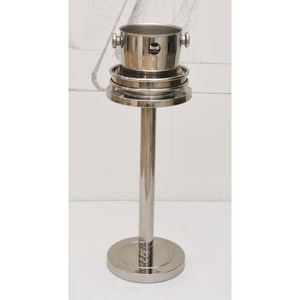 Cubo de hielo de lujo estilo restaurante con soporte de suelo alto, elegante cubo de vino de acero inoxidable y base de suelo - Product Image 3