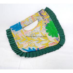 New Latest Trending Hand Clutch and evening bag purse <b>frame</b> clutch women's kantha messenger bag with <b>magnetic</b> closure for casual - Product Image 4