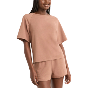 Women's <b>Sets</b> Summer Custom 225 Gsm Organic 100% Cotton <b>Lounge</b> Wear Oversized Short <b>Set</b> T-Shirt And Shorts 2 Piece <b>Set</b> Women - Product Image 3