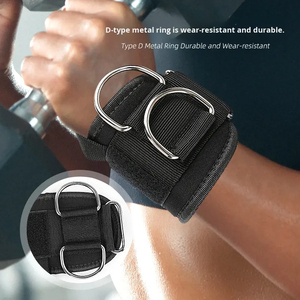 Eco-friendly Anti-Slip High Quality Wrist Straps Weightlifting Deadlifting Gym Lifting D <b>Rings</b> Weight Lifting Wrist Wraps - Product Image 5