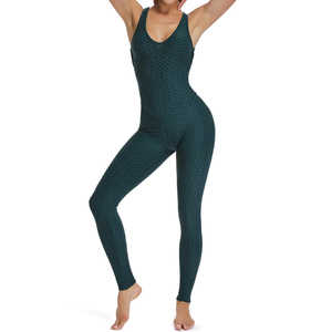 Ensemble 3 pièces sexy pour femme : combinaison de yoga et fitness côtelée à dos ouvert, contrôle du ventre, taille haute, écologique, pour la gym et le sport - Product Image 6