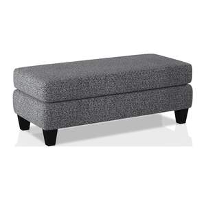 Ciniglia stile contemporaneo ottomani 1 pezzo grigio peluche sedile soggiorno mobili moderni sgabelli e pouf - Product Image 4