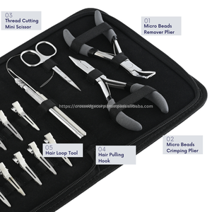 Kit d'outils d'extension de cheveux personnalisés avec pince de coiffure et de sectionnement, également pince pour enlever les micro perles avec aiguilles de type C SEW - Product Image 3