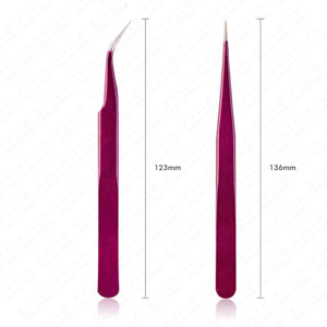 Straight & Curved Tip Stainless Steel Tweezers Nipper for Eyelash Extensions Pointed Precision <b>Tool</b> for Lash Application - Product Image 5