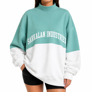 Sudadera Personalizada para Mujer con Cuello Alto, Felpa de Algodón Suave, Corte Holgado, Moda para el Día a Día, Fabricante Directo de Fábrica OEM - Product Image 1