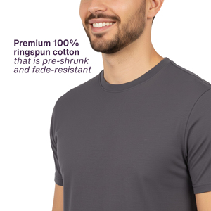 Camiseta Clásica para Hombre, Manga Corta, Cuello Redondo, Algodón Premium Suave, Corte Regular, Camiseta Básica Lisa, Esencial - Product Image 2