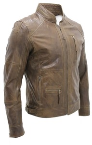 High Quality Genuine Leather Winter Stand Front <b>Biker</b> <b>Jacket</b> Men <b>Vintage</b> Motorcycle Fashion Outerwear Sample Service Available - Product Image 4