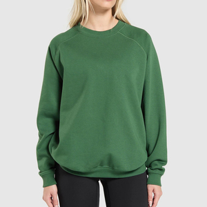 Custom Women's 100% Cotton Eco-Friendly Breathable Streetwear Casual Sweatshirt <b>Jumper</b> with Drop Shoulder Front Logo Supplier - Product Image 1