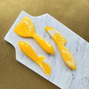 มีดชีสและของหวานเรซิ่นสุดหรู ทำด้วยมือ ลายหินอ่อนอะคริลิก สีฟ้าหมุนวน อุปกรณ์ครัวสำหรับบ้าน โรงแรม และชุดของขวัญ - Product Image 6