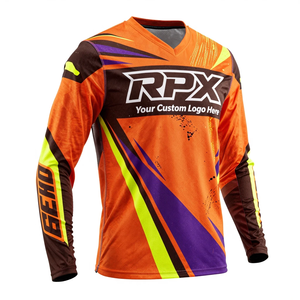 Maillot de Motocross Personnalisé avec Logo, en Polyester Respirant Imprimé, pour Hommes, pour la Moto, le VTT et le Motocross, Taille Adulte - Product Image 1
