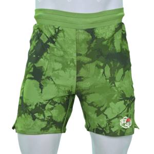 กางเกงขาสั้นออกกำลังกายผู้ชายแบบครอสฟิต พิมพ์ลายโลโก้ OEM ตามสั่ง กางเกงกีฬาวิ่งออกกำลังกายเอวยางยืดผ้าฝ้ายสำหรับผู้ชาย - Product Image 3